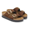 1028366 Arizona Flex Platform Nubuck Leather Dark Tea