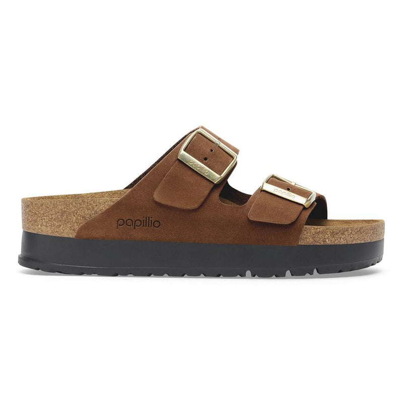 1028366 Arizona Flex Platform Nubuck Leather Dark Tea