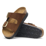 1028366 Arizona Flex Platform Nubuck Leather Dark Tea